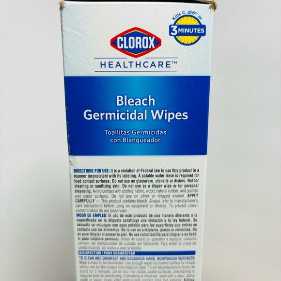 Clorox Healthcare Bleach Germicidal Wipes 44 Individually Wrapped - Picture 4 of 9